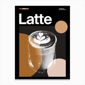 Mid Century Dark Latte Coffee Canvas Print