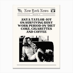 Anya Taylor Joy Canvas Print