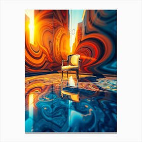 Chair in A Psychedelic Room Canvas Print