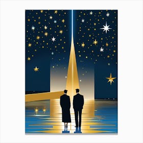 Christmas Night 13 vector art 1 Canvas Print