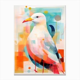 Bird Painting Collage Seagull 1 Canvas Print