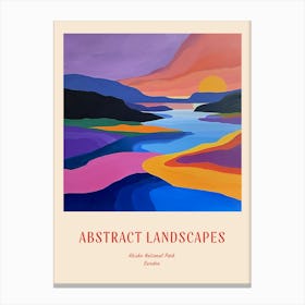 Colourful Abstract Abisko National Park Sweden 2 Poster Canvas Print