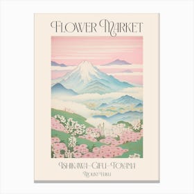 Flower Market Mount Haku In Ishikawa Gifu Toyama, Japanese Landscape 4 Poster Canvas Print