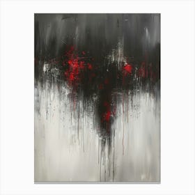 Abstract Painting, Black And Red Canvas Print