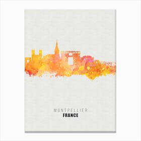 Montpellier France City watercolor Canvas Print