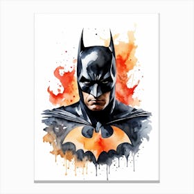Batman Watercolor Painting (22) Canvas Print