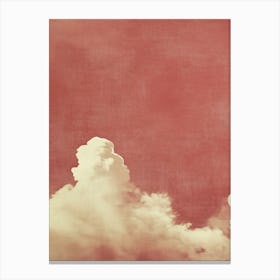 Cloud Wall Art Painting Burgundy Red Sky Print Detail A Canvas Print