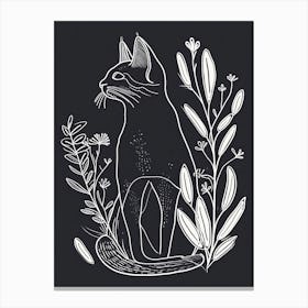 Nebelung Cat Minimalist Illustration 2 Canvas Print