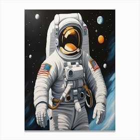 Astronaut In Space 2 Canvas Print