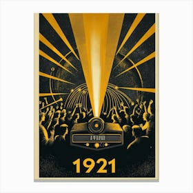 Aihrgdesign A Vintage Poster Celebrating The First Radio Spor 540231a5 00ac 45d7 9182 37e39b95a698 2 Canvas Print