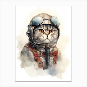 Birtish Shorthair Cat As A Jedi 1 Canvas Print