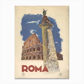 Roma - Vintage poster from 1935 Canvas Print