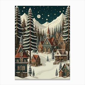 Winter Village Canvas Print