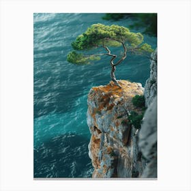 Tree On The Cliff Canvas Print