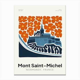 Travel Mont Saint Michel Normandy France Abstract Gallery Canvas Print