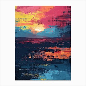 Sunset | Pixel Art Series 2 Canvas Print