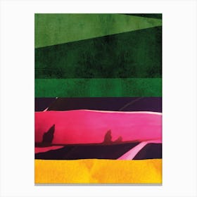 Green And Pink Vibrant Art Print2 Canvas Print