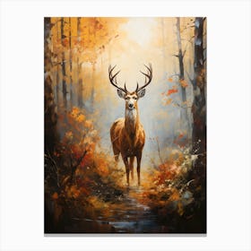 Deer In The Woods Canvas Print