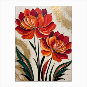 'Red Flowers' 1 Canvas Print