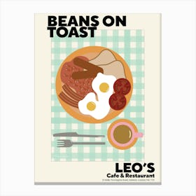Beans on Toast Canvas Print