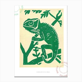 Chameleon In The Jungle Bold 3 Poster Canvas Print