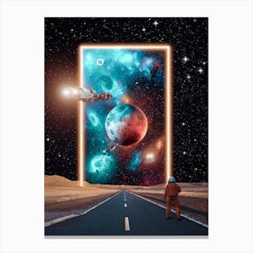 Astronaut Stargate Road Universe portal Canvas Print