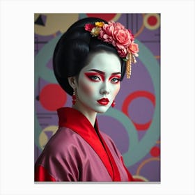 Geisha Creative Portrait Canvas Print