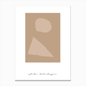 Beige Figures Art Print Canvas Print