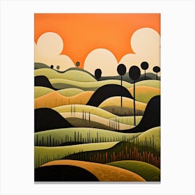 Grasslands Abstract Minimalist 2 Canvas Print