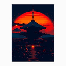 Sunset In Japan 3 Canvas Print