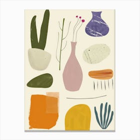 Cute Abstract Objects Collection 14 Canvas Print