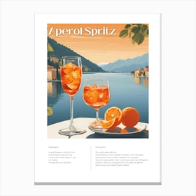 Aperol Spritz Cocktail Canvas Print