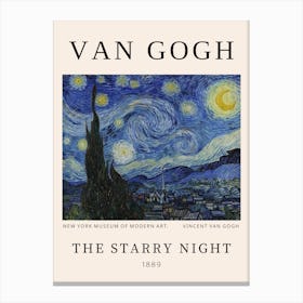 The Starry Night, Van Gogh Canvas Print