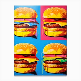 Burger Paint Drip Pop Art 3 Canvas Print
