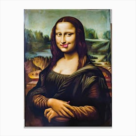 Mona Lisa's Mischievous Muse Canvas Print