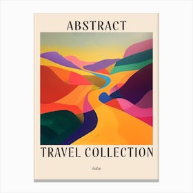 Abstract Travel Collection Poster India 3 Canvas Print