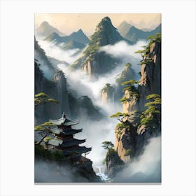 Chinese Mountain Landscape Painting (23) Canvas Print