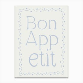 Bon Appétit blue 1 Canvas Print