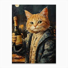 Cat In Bathrobe 1 Canvas Print