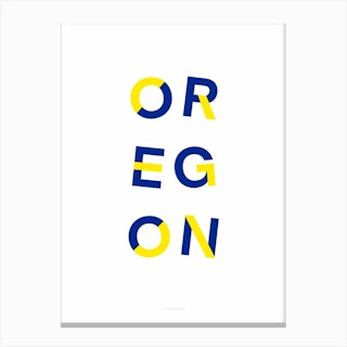 Oregon State Flag Colours Canvas Print