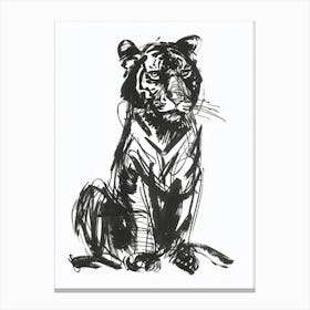 B&W Siberian Tiger Canvas Print