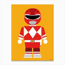 Toy Power Ranger Red Canvas Print