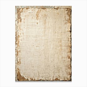 Old Paper On Wall Canvas Print