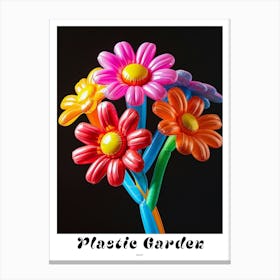 Bright Inflatable Flowers Poster Daisy 1 Canvas Print