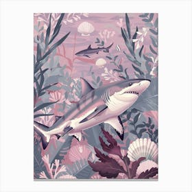 Purple Thresher Shark Illustration 2 Canvas Print