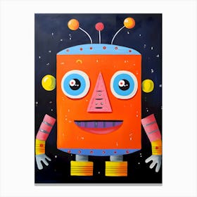 Robot In Space Canvas Print