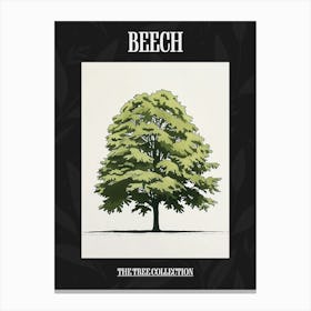 Beech Tree Pixel Illustration 4 Poster Canvas Print