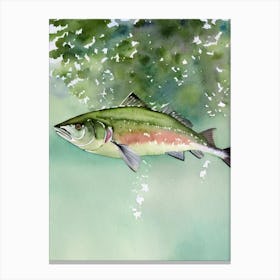 King Mackerel Storybook Watercolour Canvas Print