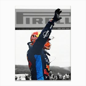 Pole Position Qualifier Max Verstappen Of The Netherlands Canvas Print