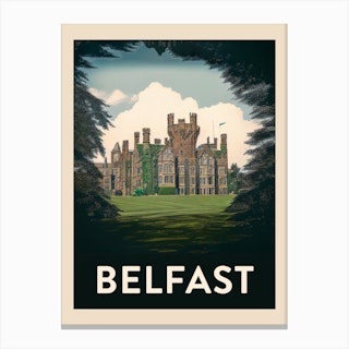 Belfast Vintage Travel Poster Canvas Print